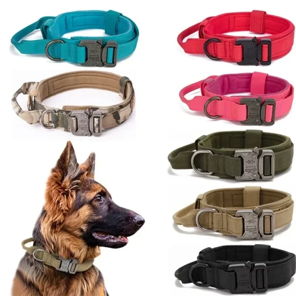 Durable Tactical Dog Collar Leash Set Adjustable